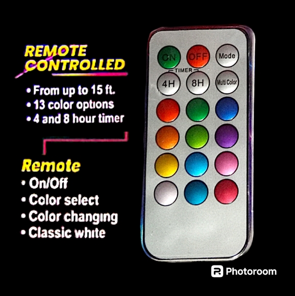 Color Changing LED Lights - 2 Pack with Remote Control, BELL+HOWELL - Picture 3 of 8